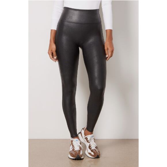 Spanx Faux Leather Leggings Black Small - Picture 1 of 7